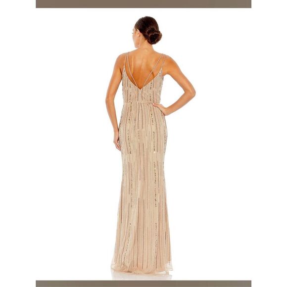 NWT Mac Duggal 10932 Surplice Front High Slit Dress Size 4 ✨ - Picture 4 of 16